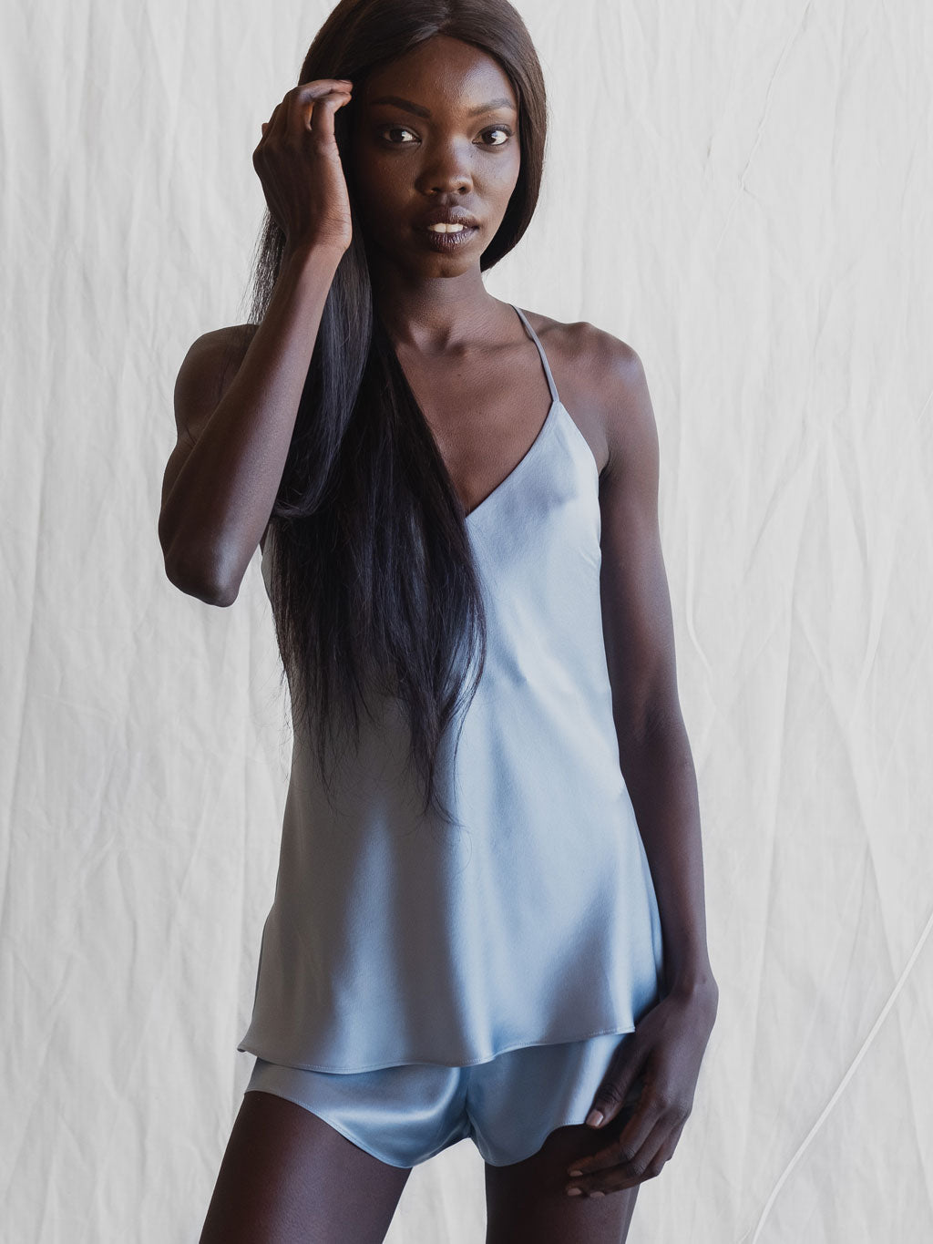 Powder Blue - Silk French Knickers