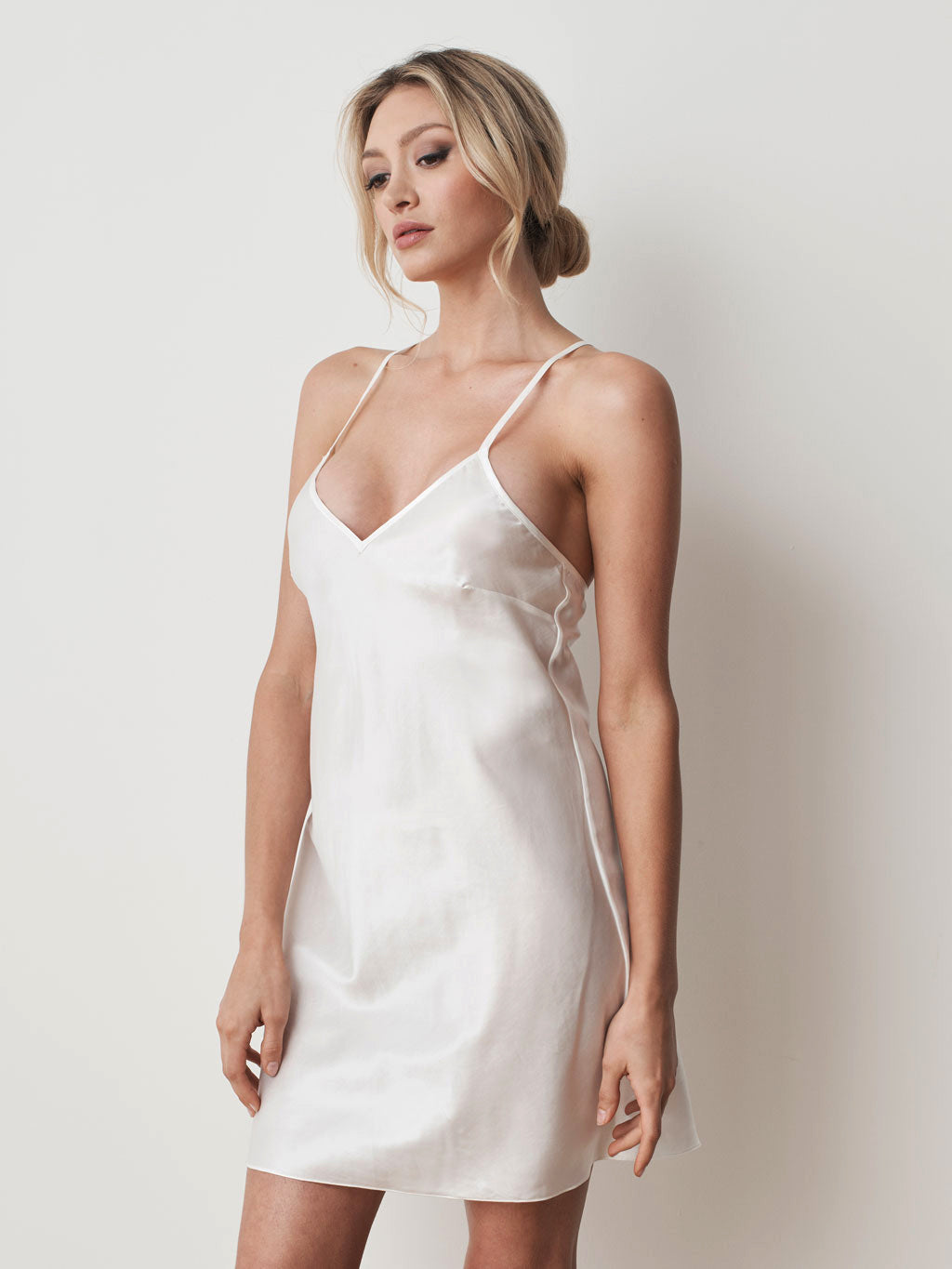 Ivory White - Short Silk Cotton Slip