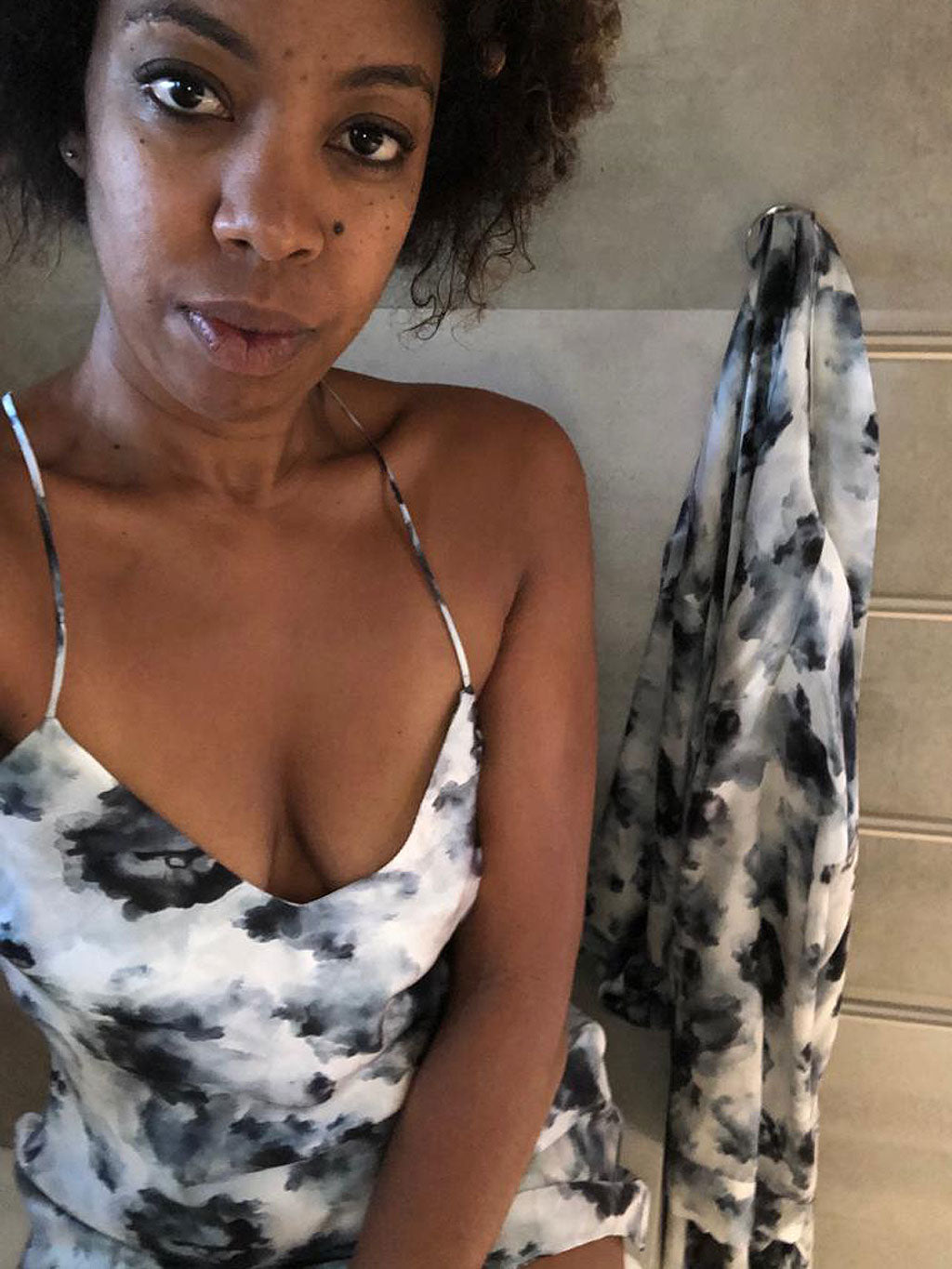 London Print - Short Silk Slip