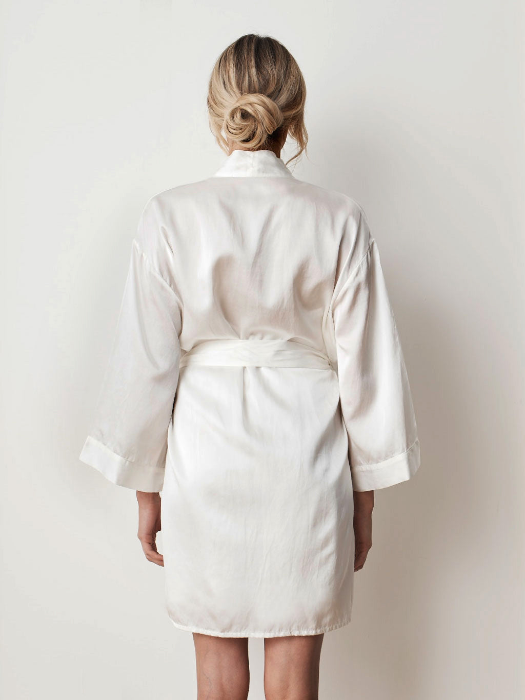 Ivory silk dressing gown discount